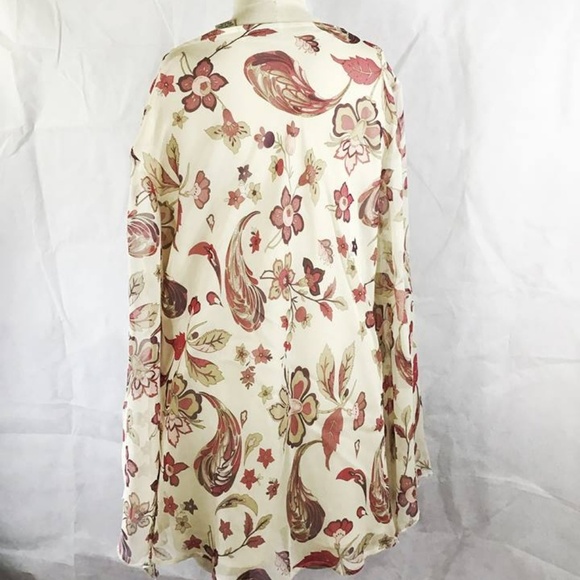 SALE NYC DESIGN CO Paisley Print Lined Top, XL, EUC - Picture 2 of 3